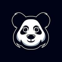 Panda Kopf Maskottchen Logo vektor