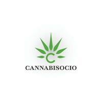 abstrakt de första brev c cannabis logotyp i grön Färg isolerat på vit bakgrund. användbar för varumärke och företag logotyper. platt design logotyp mall. vektor illustration