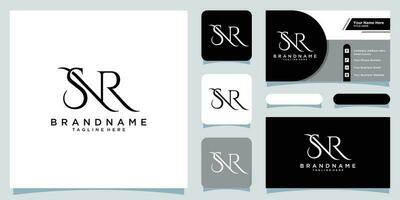 snr Brief Initiale Logo Design, Vektor Vorlage