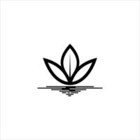 Lotus Vektor Symbol Blume Symbol im modisch eben Design