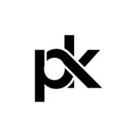 pk logotyp. företag logotyp. monogram design. brev p och k. vektor