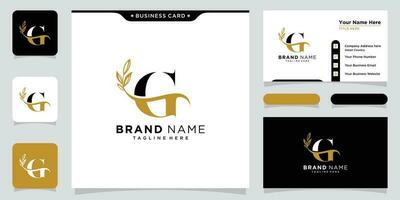 Initiale Brief G Luxus Logo Design Vektor