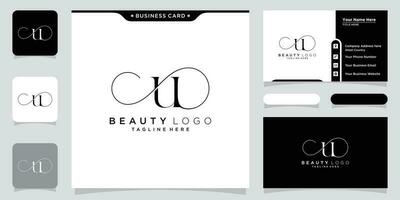 Initiale Brief u Luxus Logo Design Vektor