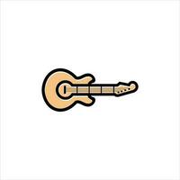 einfach eben elektrisch Gitarre Symbol. vektor