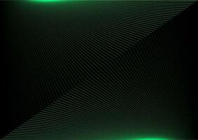 abstrakt Linie Grün im schwarz Hintergrund vektor