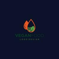 vegan mat restaurang logotyp vektor mall konst