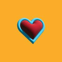 hjärta tecken ikon i tecknad serie 3d stil enkel elegant söt. för företag ikon vektor