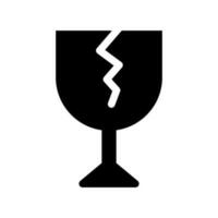 bruten glas ikon vektor symbol design illustration