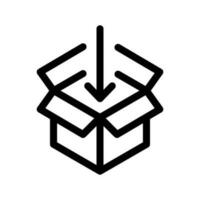 låda ikon vektor symbol design illustration