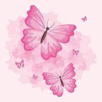 Reihe von niedlichen Schmetterlingssymbolen vektor
