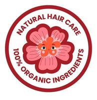 naturlig hår vård, organisk Ingredienser etiketter vektor