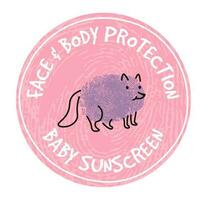 Gesicht und Körper Schutz Baby Sonnenschutz Vektor
