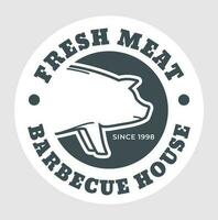 frisch Fleisch, Grill Haus, Etikette oder Logo vektor