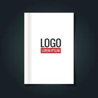 Corporate Identity Branding Mockup, Mockup mit Buchcover weiß vektor