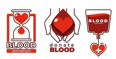 spenden Blut, Spende zu speichern Völker Leben vektor