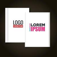 Corporate Identity Branding-Mockup, Mockup mit Buchcover weiß vektor