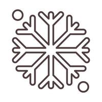 Wetter Winter Schneeflocke kalte Jahreszeit Symbol Leitung Stil vektor