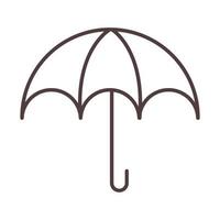 Regenschirmschutz Wetterlinie Symbol Stil vektor