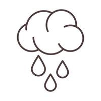 väder moln regn droppar säsong linje ikon stil vektor