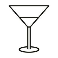 Cocktail-Getränk-Getränke-Feier-Party-Liniensymbol-Stil vektor