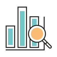 Strategien für digitale Marketinganalysen Line and Fill vektor