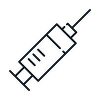 Symbol für die medizinische Spritzen-Impfausrüstung vektor