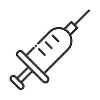 Biologie medizinische Spritze Wissenschaft Element Symbol Leitung Stil vektor