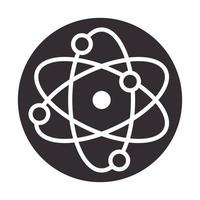 Biologie Atom Molekül Wissenschaft Element Silhouette Symbol Stil vektor