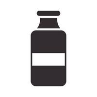 Biologie medizinische Flasche Wissenschaft Element Silhouette Symbol Stil vektor