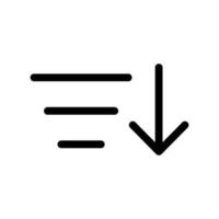 sortera ikon vektor symbol design illustration