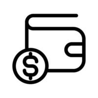 plånbok ikon vektor symbol design illustration
