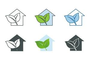 Grün Haus Symbol Symbol Vorlage zum Grafik und Netz Design Sammlung Logo Vektor Illustration
