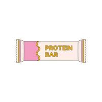 protein bar. olika sport Utrustning. kondition lager, Gym Tillbehör. träna grejer bunt. vektor