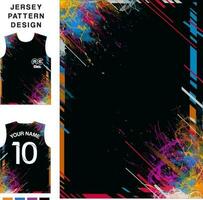 abstrakt Kunst Konzept Vektor Jersey Muster Vorlage zum Drucken oder Sublimation Sport Uniformen Fußball Volleyball Basketball E-Sport Radfahren und Angeln kostenlos Vektor.