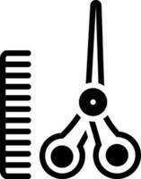 solide Symbol zum Friseur vektor