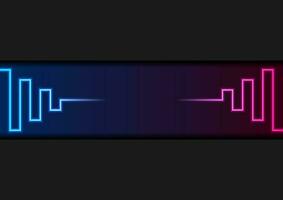 Blau ultraviolett Neon- Laser- Linien abstrakt Hintergrund vektor