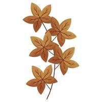 Herbst Wald Blatt Ast Illustration. vektor