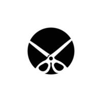 sax logotyp, skärande verktyg vektor, frisör rakapparat sax enkel design, illustration mall ikon vektor