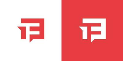 minimal och trendig brev f 1 3 logotyp design vektor mall