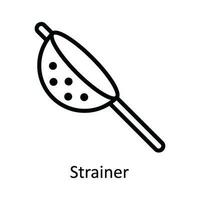 Sieb Vektor Gliederung Symbol Design Illustration. Küche und Zuhause Symbol auf Weiß Hintergrund eps 10 Datei