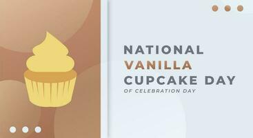 nationell vanilj muffin dag firande vektor design illustration för bakgrund, affisch, baner, reklam, hälsning kort