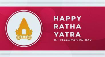 Lycklig ratha yatra firande vektor design illustration för bakgrund, affisch, baner, reklam, hälsning kort