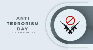 anti terrorism dag firande vektor design illustration för bakgrund, affisch, baner, reklam, hälsning kort
