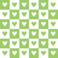 Licht Grün Herz Muster. Herz Vektor Muster. Herz Muster. nahtlos geometrisch Muster zum Kleidung, Verpackung Papier, Hintergrund, Hintergrund, Geschenk Karte, dekorieren.