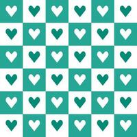 grön hjärta mönster. hjärta vektor mönster. hjärta mönster. sömlös geometrisk mönster för Kläder, omslag papper, bakgrund, bakgrund, gåva kort, dekorera.