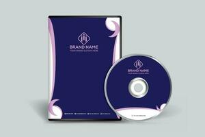 Unternehmen DVD Startseite Design und lila Farbe vektor