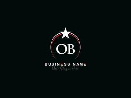 minimalistisch Kreis ob Logo Hersteller, Alphabet Star ob Luxus Logo Brief Vektor