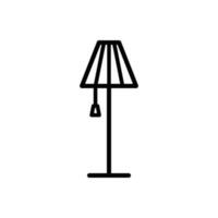 Fußboden Lampe Symbol Vektor Design Vorlage im Weiß Hintergrund