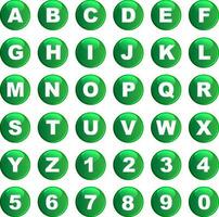 Alphabet Tasten - - Grün vektor