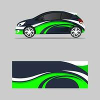 omslag bil dekal grön element design vektor